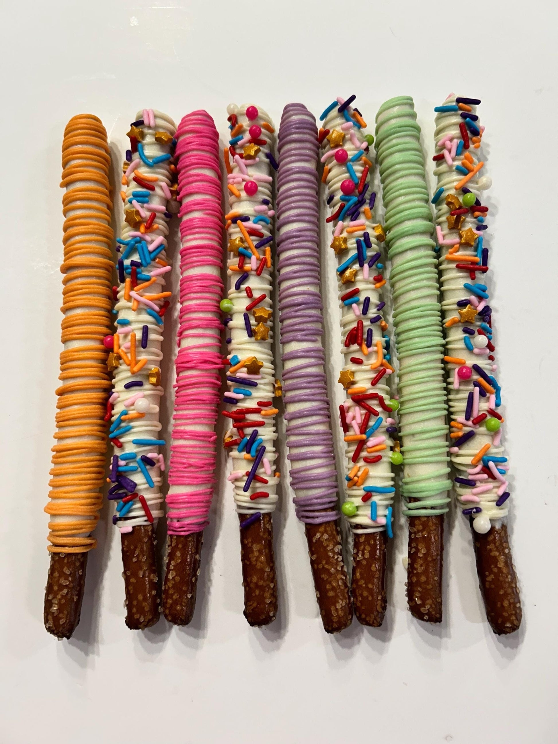 Rainbow Unicorn Birthday Chocolate Covered Pretzels, Rainbow Dessert Tables, Unicorn Birthday Dessert Table Treats